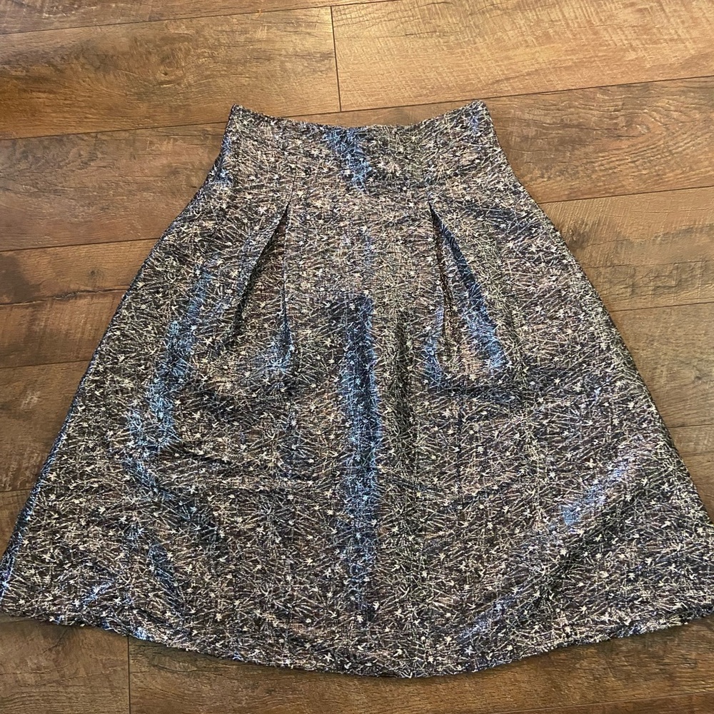 Elegant Silver Women's midi Skirt